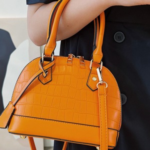 Croc PU Leather Crossbody Bag - Orange