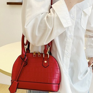 Croc PU Leather Crossbody Bag - Red