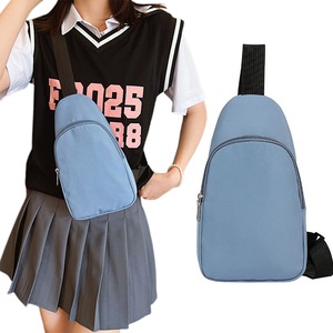 Crossbody Bag Sling Bag With Zipper Closure Adjustable Strap-Blue