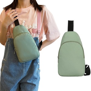 Crossbody Bag Sling Bag With Zipper Closure Adjustable Strap-Green
