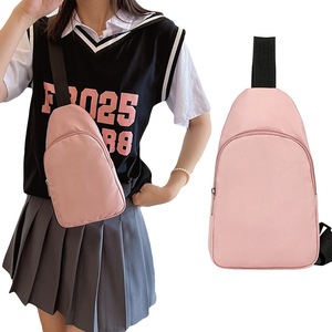 Crossbody Bag Sling Bag With Zipper Closure Adjustable Strap-Pink