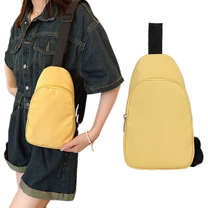 Crossbody Bag Sling Bag With Zipper Closure Adjustable Strap-Yellow