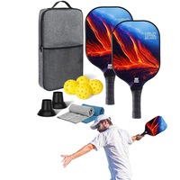 Fiberglass Pickleball Paddles With 4 Balls Pickleball Rackets Set-Style 1