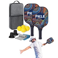 Fiberglass Pickleball Paddles With 4 Balls Pickleball Rackets Set-Style 3