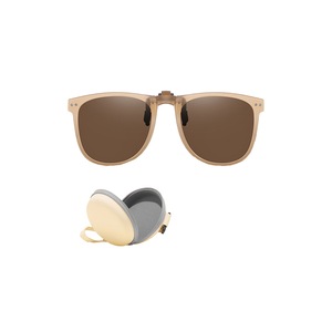 Flip Up Sunglass Clips Clip On Sunglasses Polarized Flip Up Glasses for Men and Women-Coffee