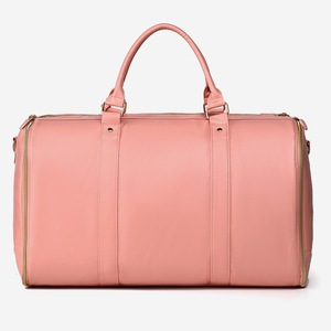 Foldable Travel Bag Garment Duffle Bag Large Capacity Folding Duffel Bag with Mini Pocket-Pink
