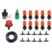 Garden Drip Irrigation Kit Adjustable Patio Misting Nozzle Sprinkler Watering System for Garden Lawn -24pcs