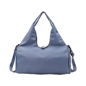 Gym Tote Bag with Shoe Compartment for Women Travel Duffel Bag Yoga Mat Holder - Blue