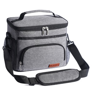 Insulated Lunch Bag Lunch Box for Work School Food Container Cooler Bag-Grey