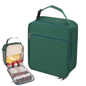 Large Capacity Insulated Lunch Bag Reusable Cooler Tote for Work Travel Picnic-Dark Green