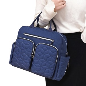 Large Mummy Changing Shoulder Travel Bag Hospital Baby Nappy Tote Handbag-Dark Blue