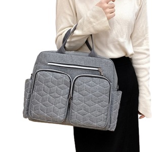 Large Mummy Changing Shoulder Travel Bag Hospital Baby Nappy Tote Handbag-Grey