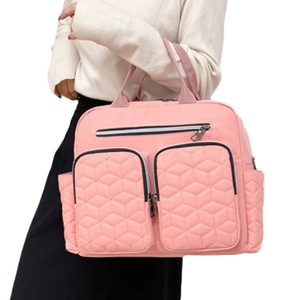 Large Mummy Changing Shoulder Travel Bag Hospital Baby Nappy Tote Handbag-Pink