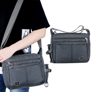 Lightweight Water-resistant Messenger Bag Multiple Pockets Travel Crossbody Sling Shoulder Bag-Grey