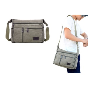 Men Vintage Crossbody Canvas Messenger Shoulder Bag-Green