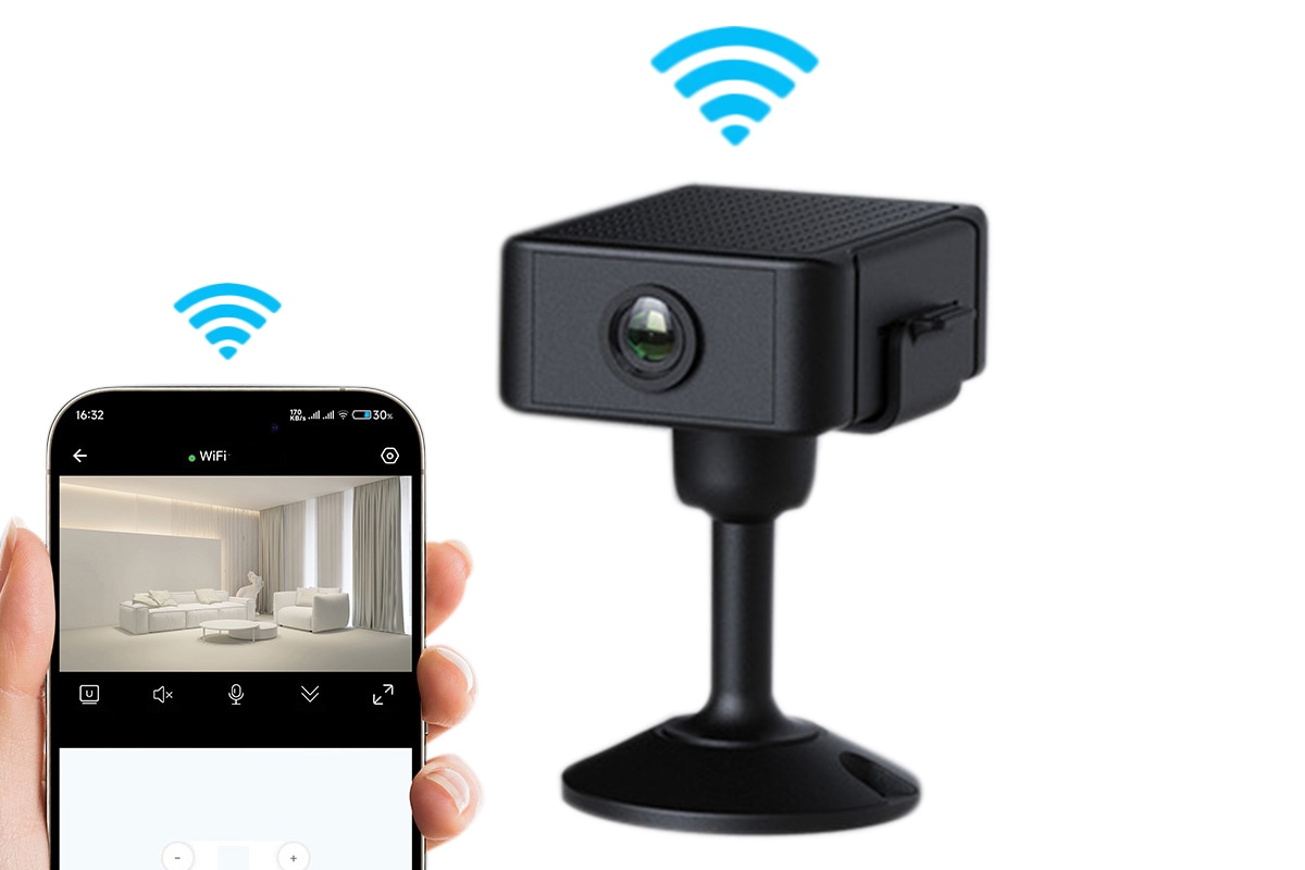 Buy Mini Security Camera with Rotating Lens Motion Detection Auto Night ...