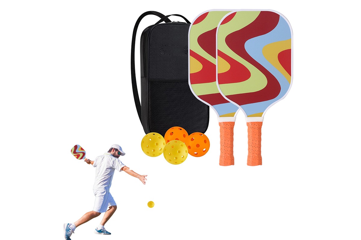 Buy Pickleball Rackets Set Fiberglass Surface Pickleball Paddles with ...