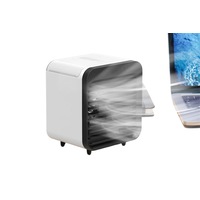 Portable Air Conditioner With 3 Speeds Air Cooling Fan Humidifier-White
