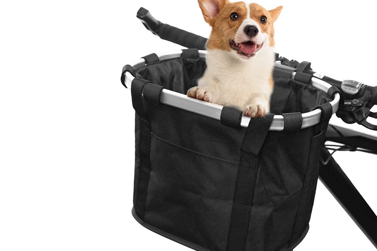 Portable Foldable Breathable Dog Bike Basket Puppy Bike Seat Suitable For Camping