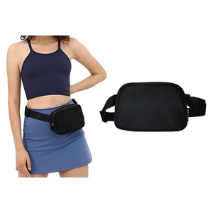 Small Crossbody Waist Pouch Waterproof Everywhere Belt Bag-Black