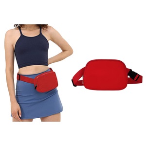 Small Crossbody Waist Pouch Waterproof Everywhere Belt Bag-Red