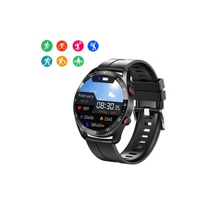 Smart Watch ECG Sleep Activity Monitoring Sport Watch Tracker for Fitness Sport-TPU Strap, Black