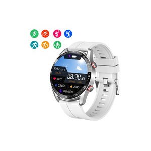 Smart Watch ECG Sleep Activity Monitoring Sport Watch Tracker for Fitness Sport-TPU Strap, White