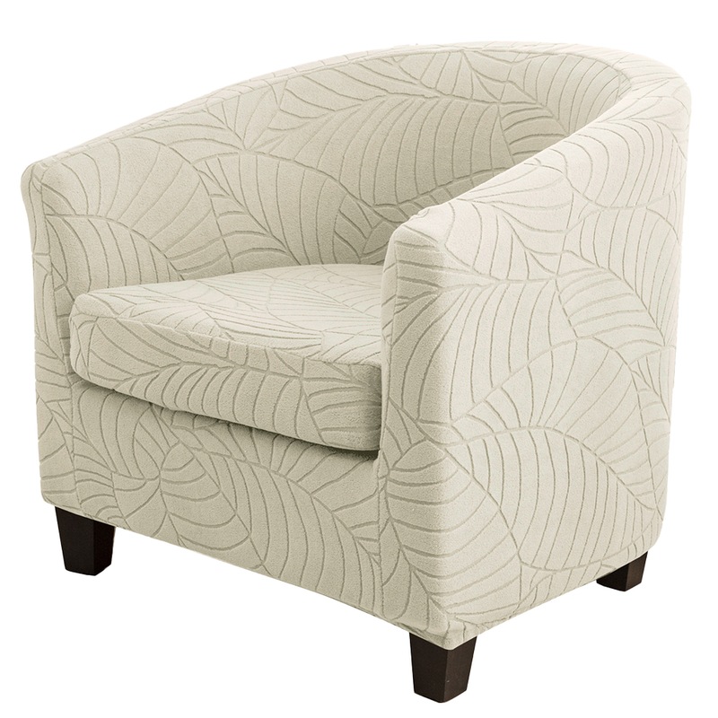 XINGYUEXUAN 2-Piece Stretch Club Chair Slipcover - Universal Barrel Chair Cover Protector