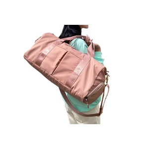 Sports Duffel Bag for Gym with Wet Pocket Shoe Compartment-Pink