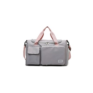 Travel Duffel Bag with Shoes Compartment Dry Wet Separation Sports Gym Overnight Weekender Bag -Grey