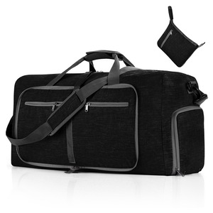Travel Duffle Bag for Men Foldable Travel Duffel Bag -Black
