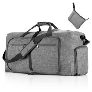 Travel Duffle Bag for Men Foldable Travel Duffel Bag -Gray
