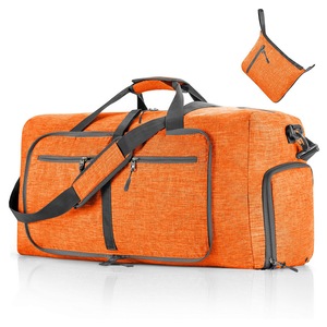 Travel Duffle Bag for Men Foldable Travel Duffel Bag -Orange