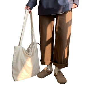 Women Corduroy Tote Bag Shoulder Hobo Bag Big Capacity Shopping Work Bag-Beige