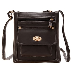 Womens Vintage PU Leather Messenger Bag-Coffee