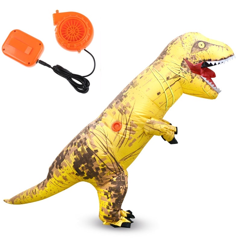 Buy Yellow ADULT T-REX INFLATABLE Costume Jurassic World Park Blowup ...
