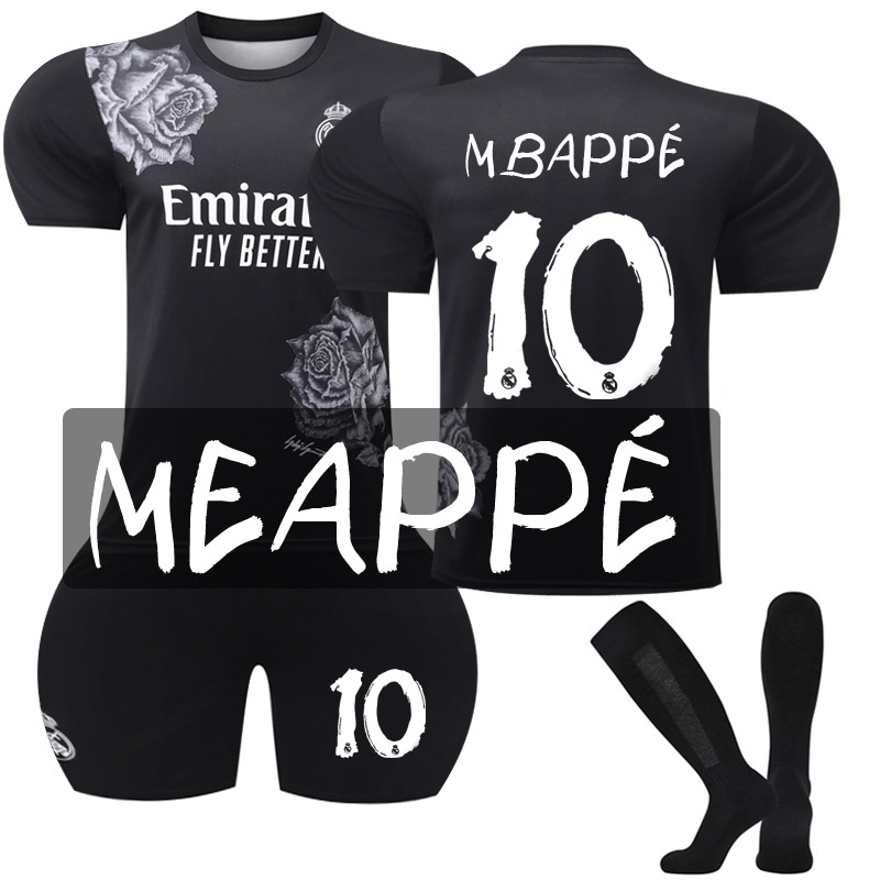 Buy 24/25 Real Madrid Y3 Joint Football Uniform Suit No.10 MBAPPE Black
