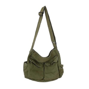 Canvas Messenger Bag Large Crossbody With Multiple Pockets