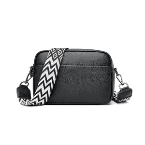 Crossbody Bag Women's Leather Small Shoulder Bag With Wide Strap Zip And Removable Shoulder Strap