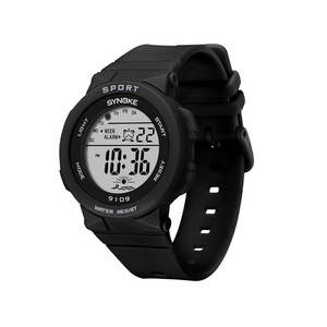 Electronic Watch Student Fashion Multifunctional Waterproof Watches - BLACK