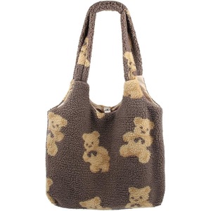 Freie Liebe Cute Bags for Women Tote Bag Aesthetic Girls Fluffy Teddy Bear Purse Plush Shoulder Hobo Handbags