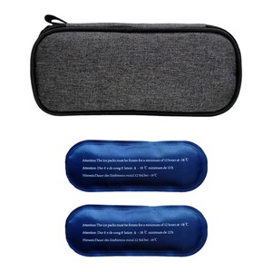 Medical Bag, Mini Isolated Pack With 2 Small Ice Pack, With Handle ,Convenient Keep Cool Carrying Bag Cooling Pouch