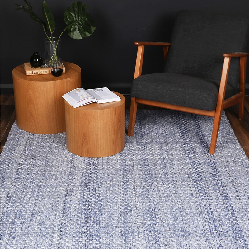 Brand Ventures Harlow Chignon Blue Wool Blend Rug