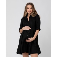 Adel Linen Dress Black