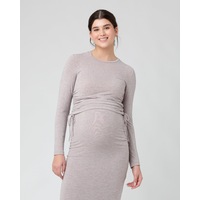 Amber Ruched Long Sleeve Top Sand