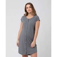 Blake Organic Short Sleeve Nightie Gunship / White