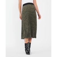 Cleo Pleat Skirt Khaki / Black