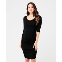 Cocoon Elbow Sleeve Dress Black