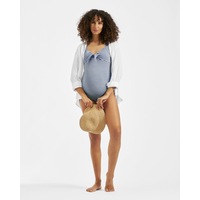 Dune Stripe One Piece Washed Indigo / White