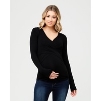 Embrace Long Sleeve Nursing Top Black